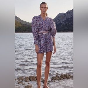 Chufy Ma Short Dress in Lin Size Small Pockets Memories of Ancient Burma